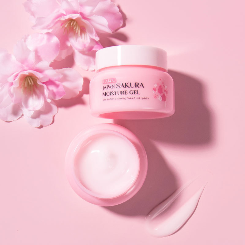 Laikou Japan Sakura Moisture Gel 60g Brighten Skin Hydration Reduce Dullness Oxidation Lazy Cream Facial Moisturizer Gel