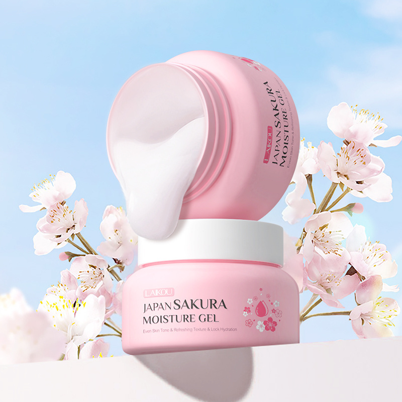 Laikou Japan Sakura Moisture Gel 60g Brighten Skin Hydration Reduce Dullness Oxidation Lazy Cream Facial Moisturizer Gel