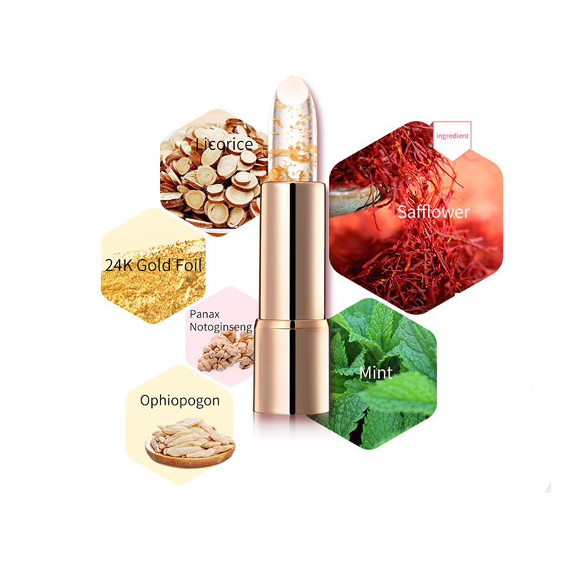 Private Label Wholesale Custom Logo Organic Moisturizing Chapstick Lip Repair Balm Stick 24K Gold Colour Changing Lip Balm