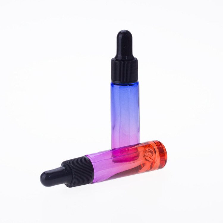 10ml perfume oil bottle glass dropper rainbow glass dropper bottle