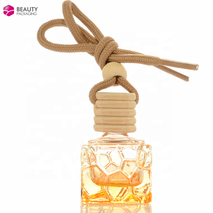 car air freshener perfume glass bottle with hanging rope