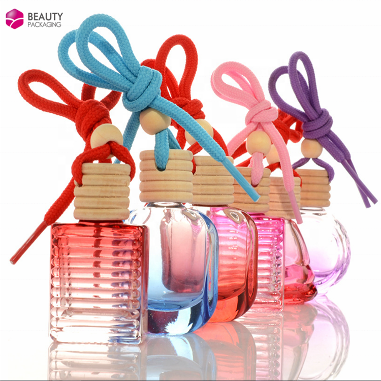 car air freshener perfume glass bottle with hanging rope