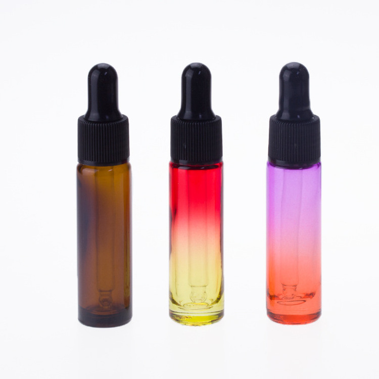 10ml perfume oil bottle glass dropper rainbow glass dropper bottle