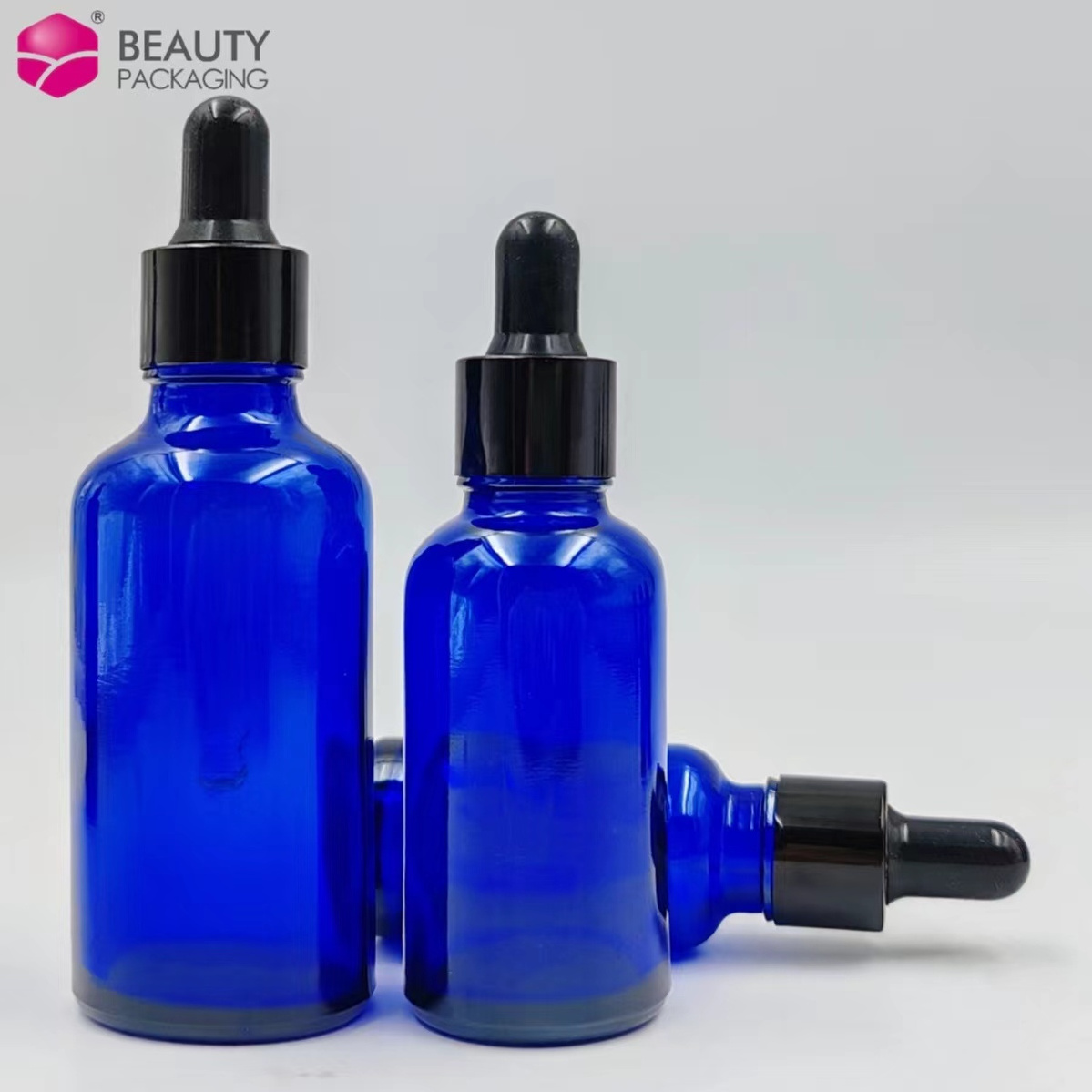 Wholesale Glass Dropper Bottle Dark Blue Essential Oil Perfume 5ml 10ml 15ml 20ml 30ml 50ml 100ml Glass Bottle