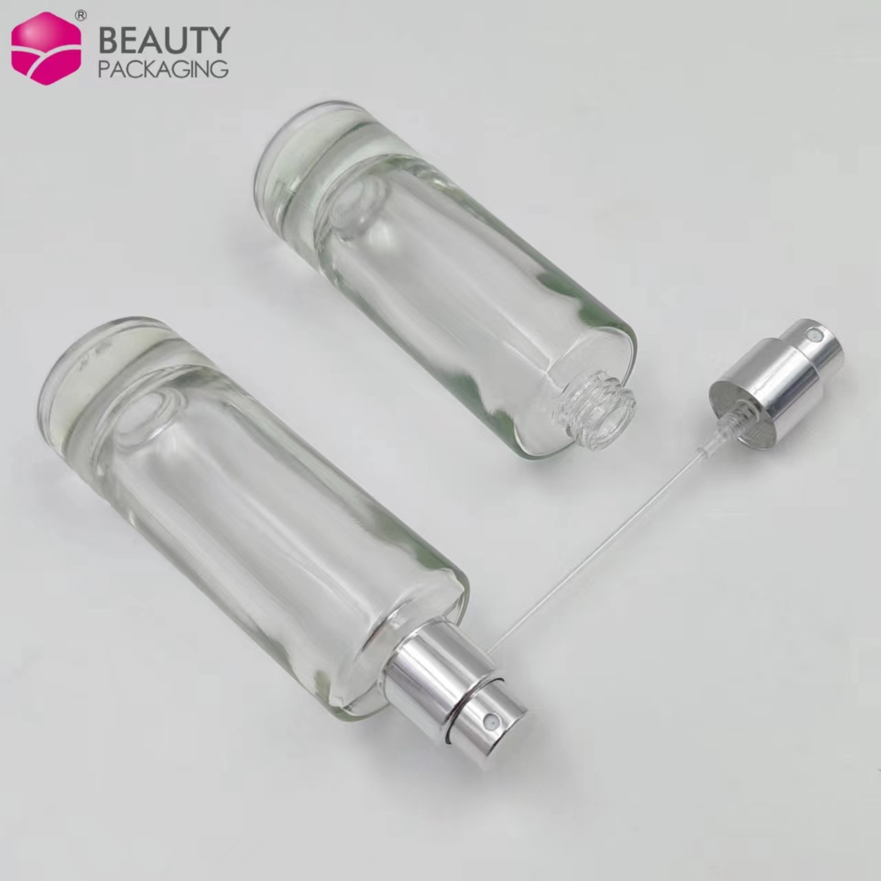 Free Sample Cosmetics Spray Packaging 30ml Transparent Glass Perfume Bottle