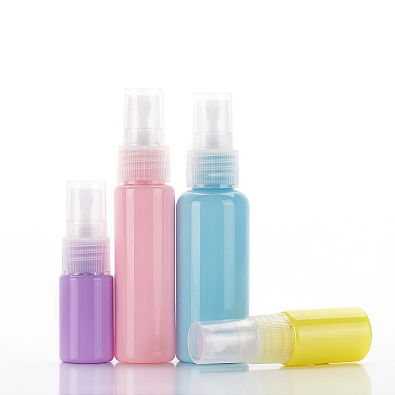 10ml 30ml 50ml 100ml travel spray bottle thickened macaroon color PET cosmetics divided into plastic spray bottles