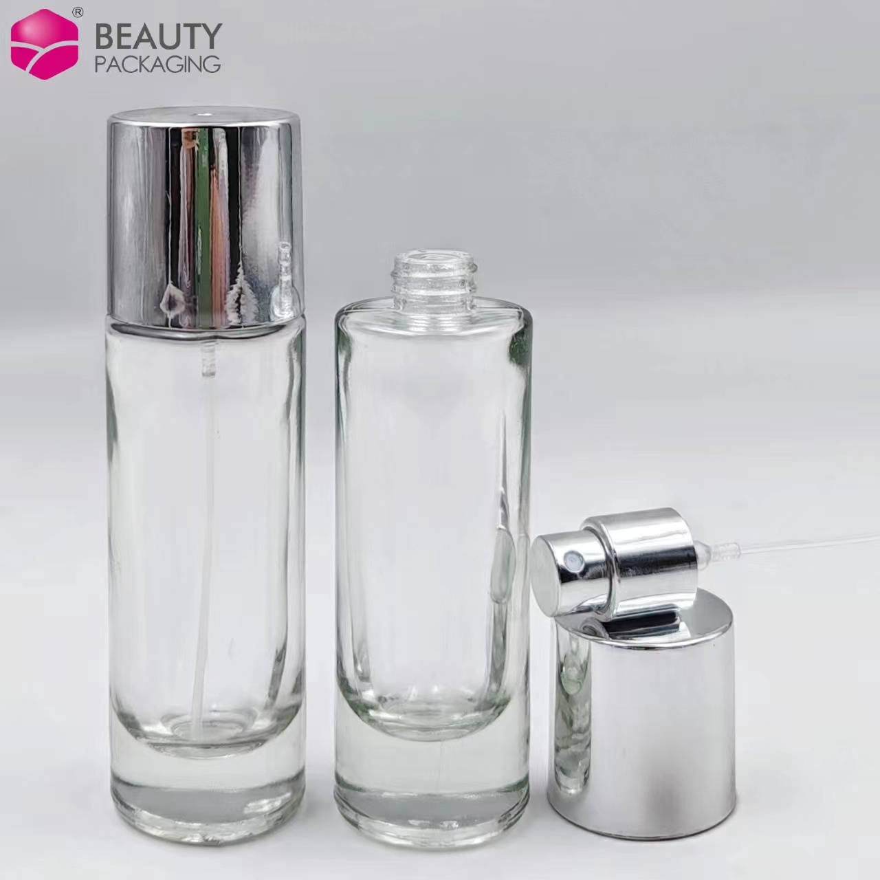 Free Sample Cosmetics Spray Packaging 30ml Transparent Glass Perfume Bottle