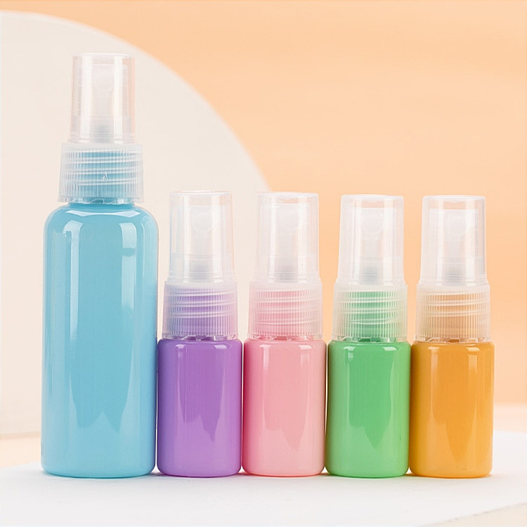 10ml 30ml 50ml 100ml travel spray bottle thickened macaroon color PET cosmetics divided into plastic spray bottles