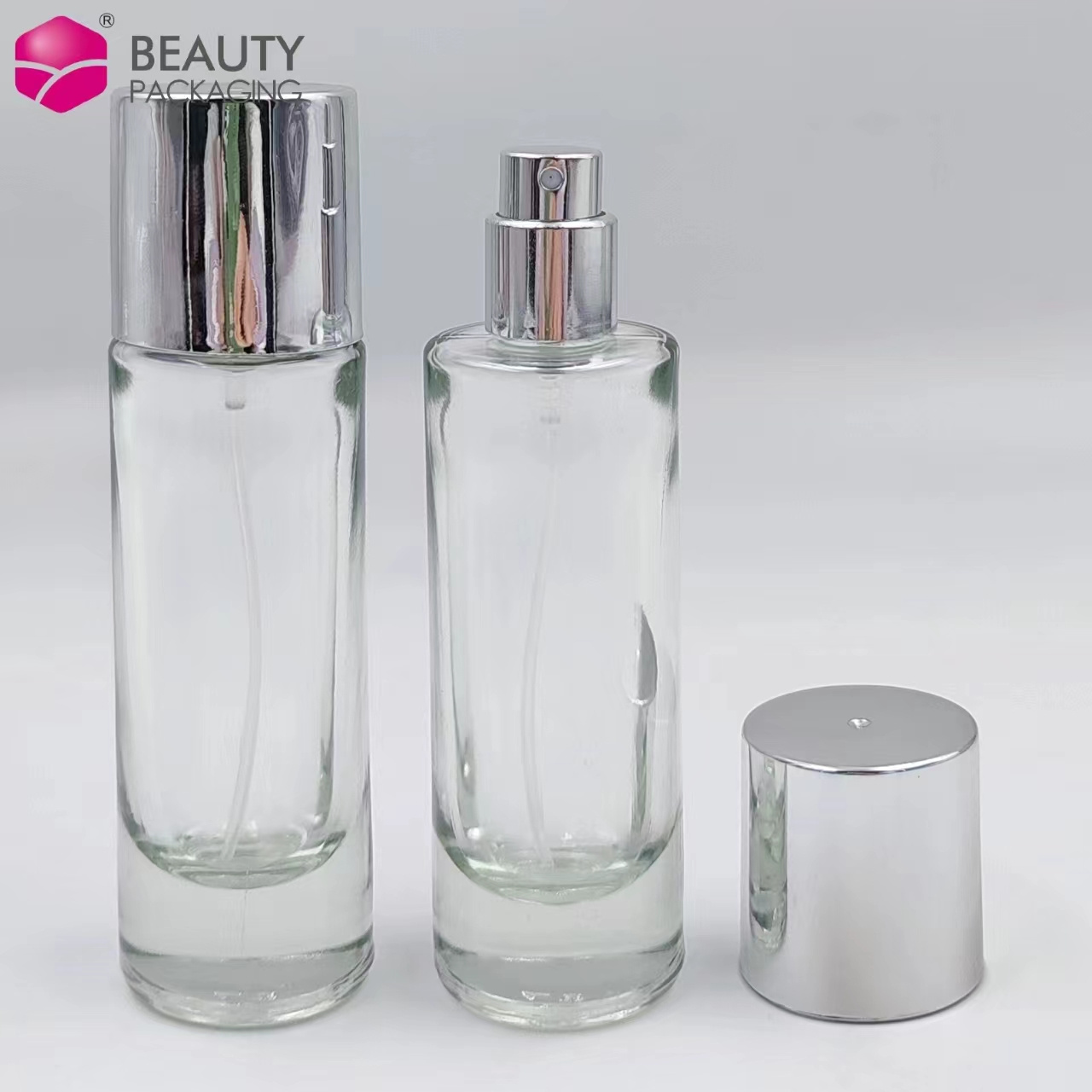 Free Sample Cosmetics Spray Packaging 30ml Transparent Glass Perfume Bottle