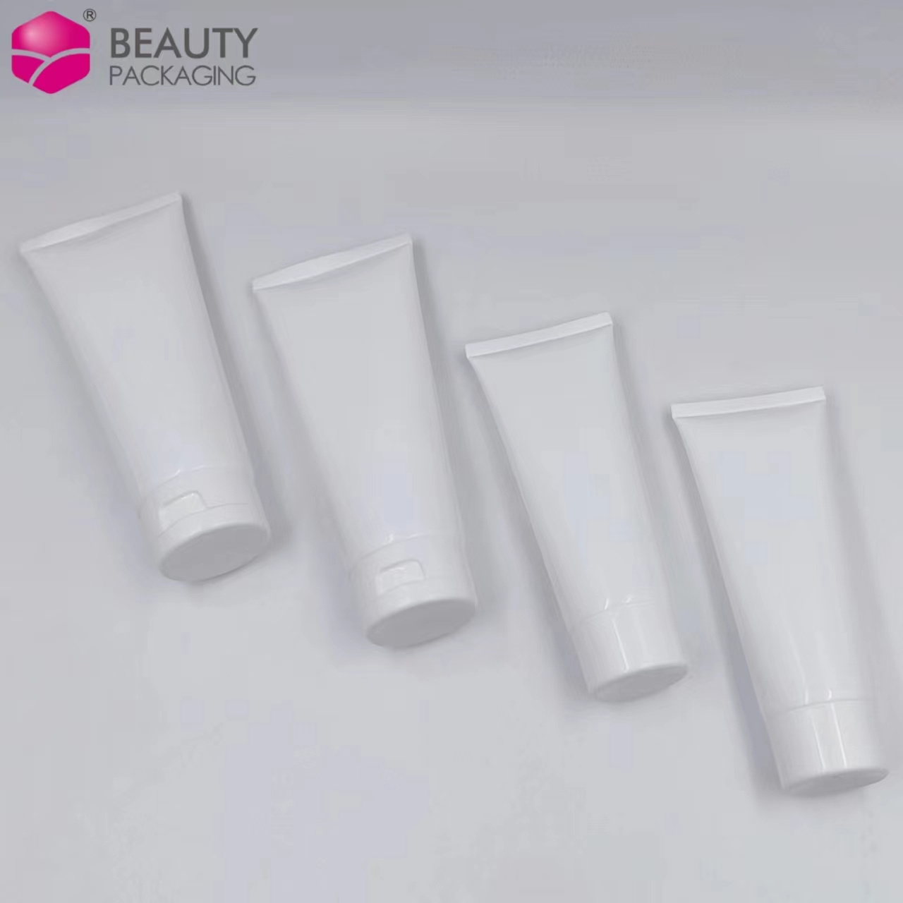 White Hand cream pe cosmetic tube body lotion tube sunscreen packaging tube with flip lid