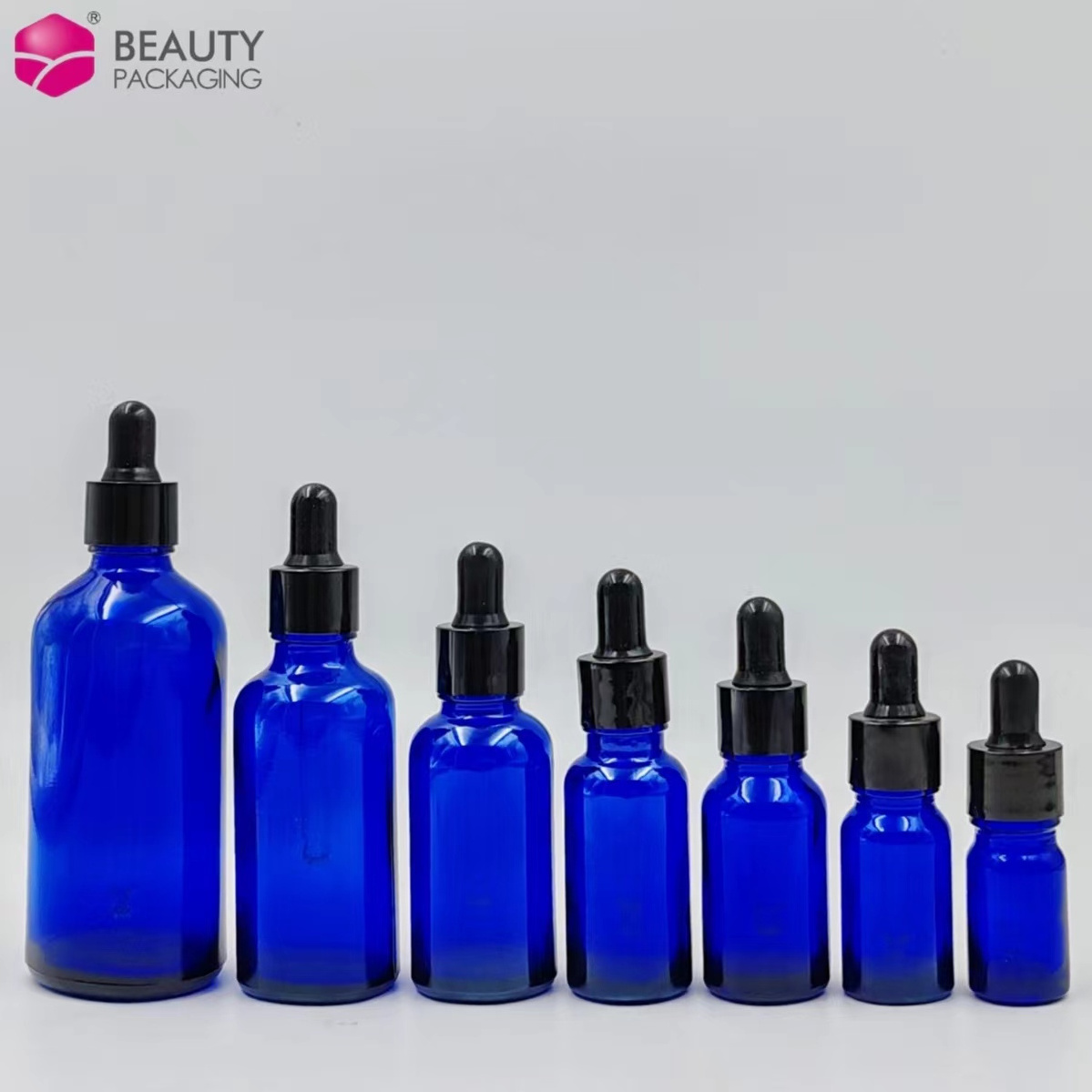 Wholesale Glass Dropper Bottle Dark Blue Essential Oil Perfume 5ml 10ml 15ml 20ml 30ml 50ml 100ml Glass Bottle