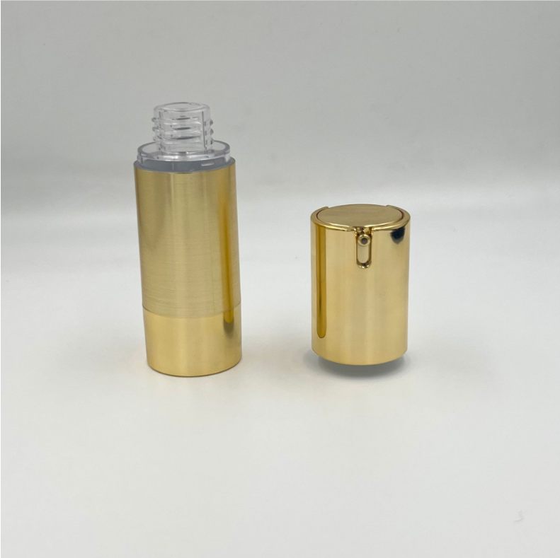 Silver Black Gold Color 15ml 30ml 50ml Refillable U Shape Travel Skin Care Containers Oil Airless Pump Bottle