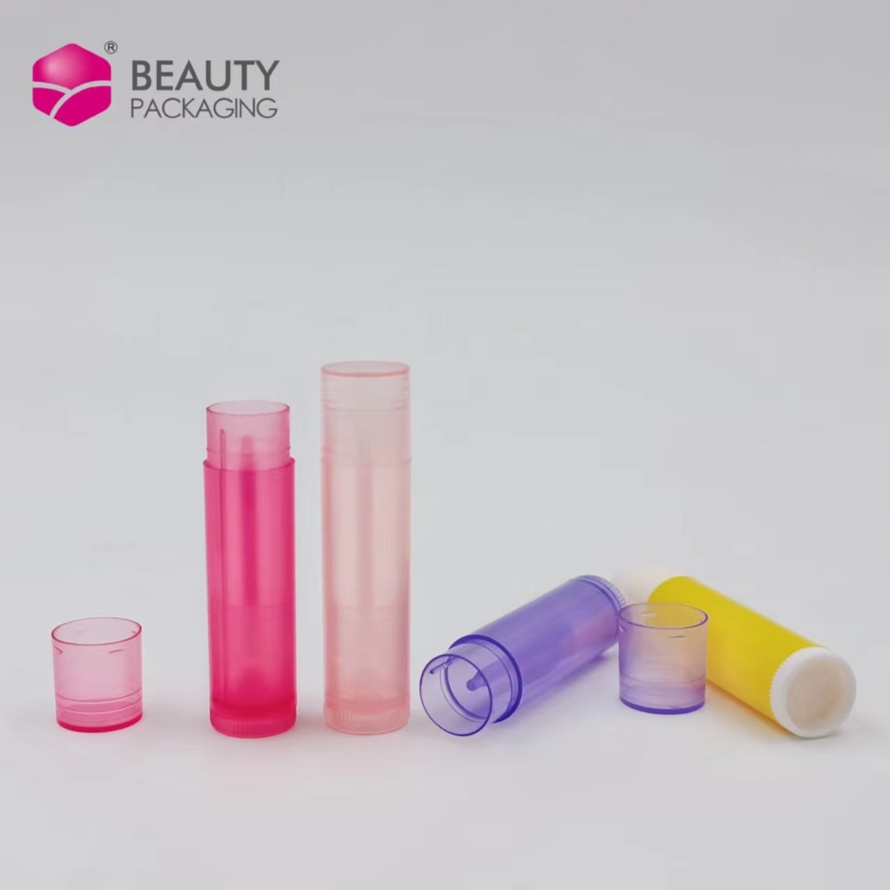 5ml Empty Clear Black White Pink Purple Round lip balm container Plastic Lipstick Container Mini Lip Balm Tubes 5g for Craft