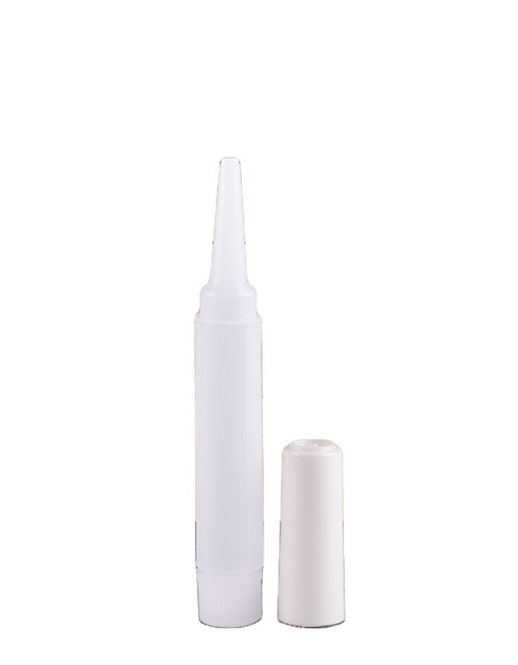 Mini white color 0.5ml 1ml 1.5ml 2ml Small capacity HDPE plastic squeeze glue dropper bottle with screw cap