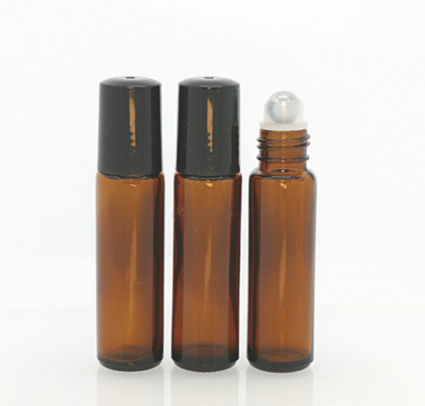 Amber Glass Roll On Bottles 10ml Essential Oil Perfume Roller Vials With Roller Ball;roller bottles essential oil 10ml