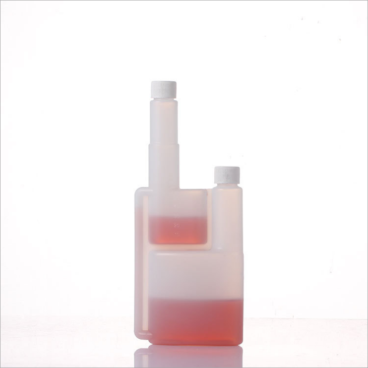 Wholesale 250m 500ml HDPE Twin Neck Plastic Bottles With Childproof Cap