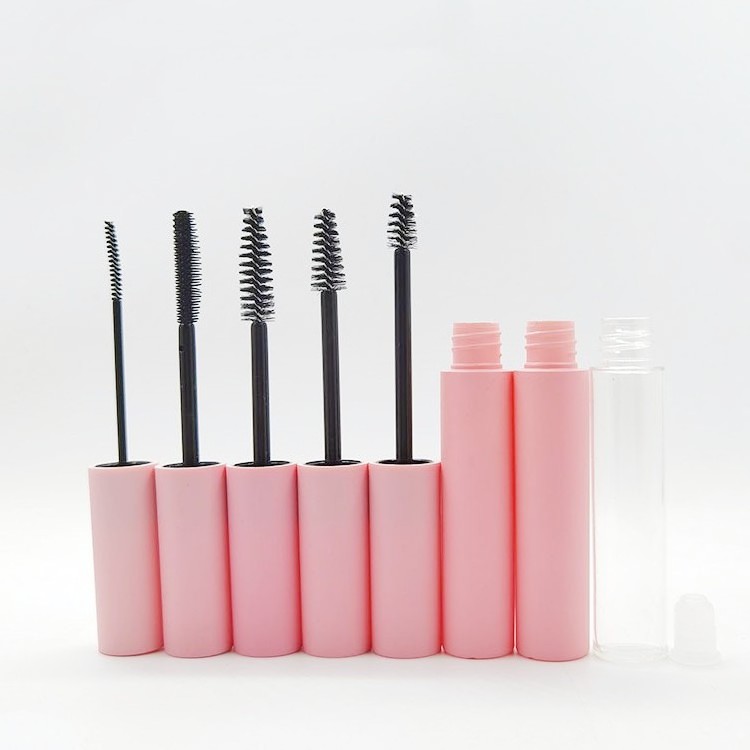 matte pink 3ml eyelash serum bottle with various special mascara brush