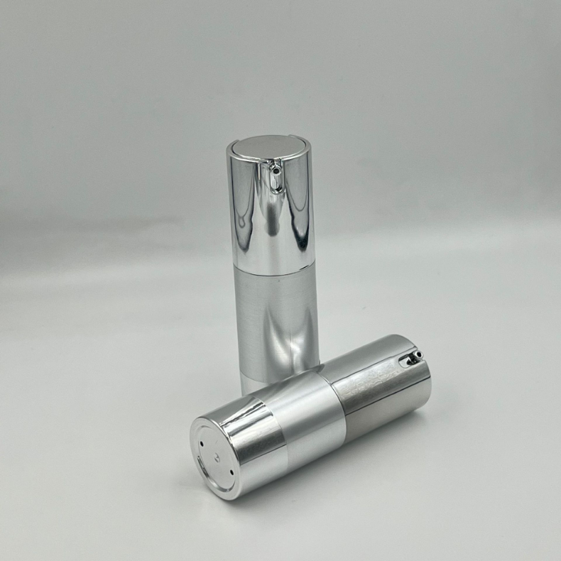 Silver Black Gold Color 15ml 30ml 50ml Refillable U Shape Travel Skin Care Containers Oil Airless Pump Bottle