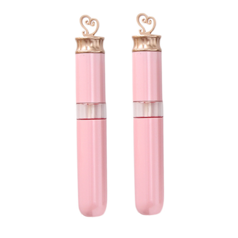 Empty Custom Girl Heart Pink Lip Gloss Tube /lip Gloss Container in Stock Cute Lipstick Cosmetics Screen Printing