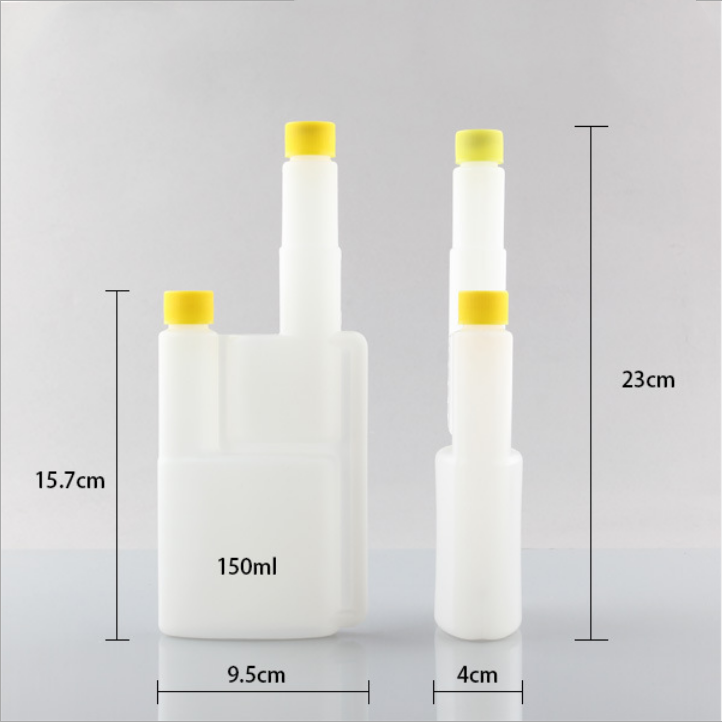 Wholesale 250m 500ml HDPE Twin Neck Plastic Bottles With Childproof Cap