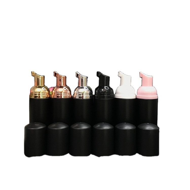 30ml 60ml Black and gold Foam pump bottles shampoo bottle lash Refillable Liquid Facial Cleanser foaming bottle