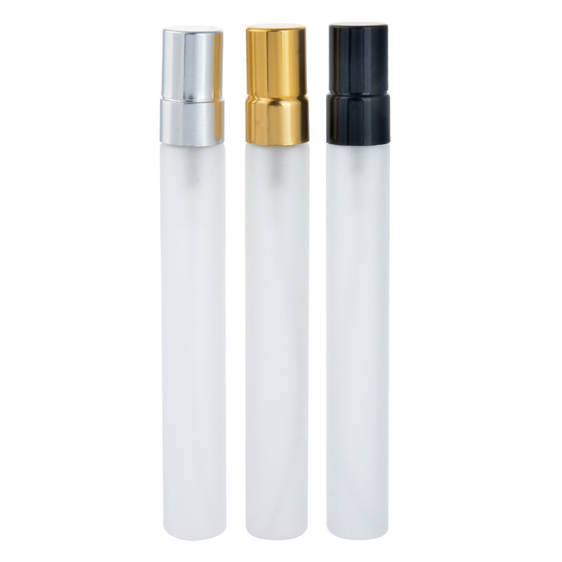 5ml 10ml frosted glass spray bottles refillable aluminum perfume atomizer spray bottles for perfume