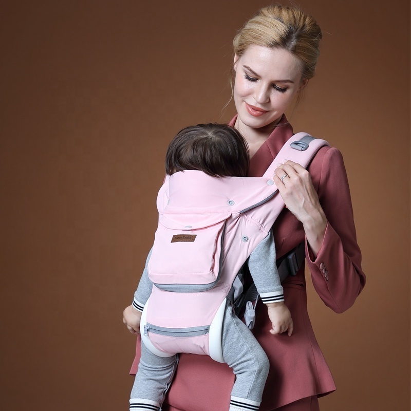 Breathable Multi Functional Baby Carrier Comfortable Baby Carrier Hipseat Baby Backpack Carrier for Newborns Cover Red Cotton