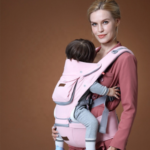 Breathable Multi Functional Baby Carrier Comfortable Baby Carrier Hipseat Baby Backpack Carrier for Newborns Cover Red Cotton