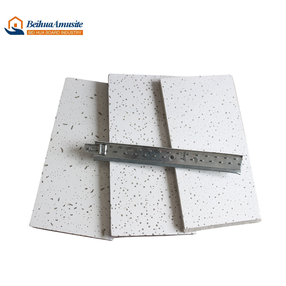 Beihua Factory Acoustic Ceiling Panels Roof Ceiling Design Acoustic Mineral Fiber Board Ceiling Tiles 2x4