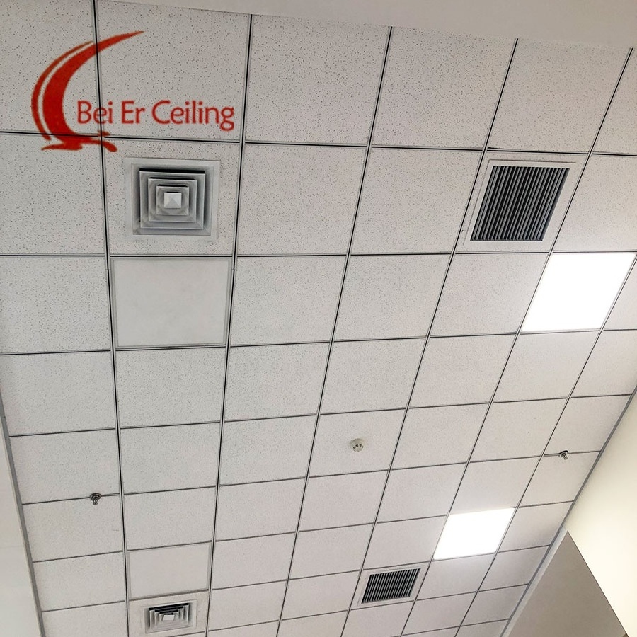 Beihua Factory Ceiling Panel False Ceiling Material 600x1200 Acoustic Mineral Fiber Ceiling Tiles