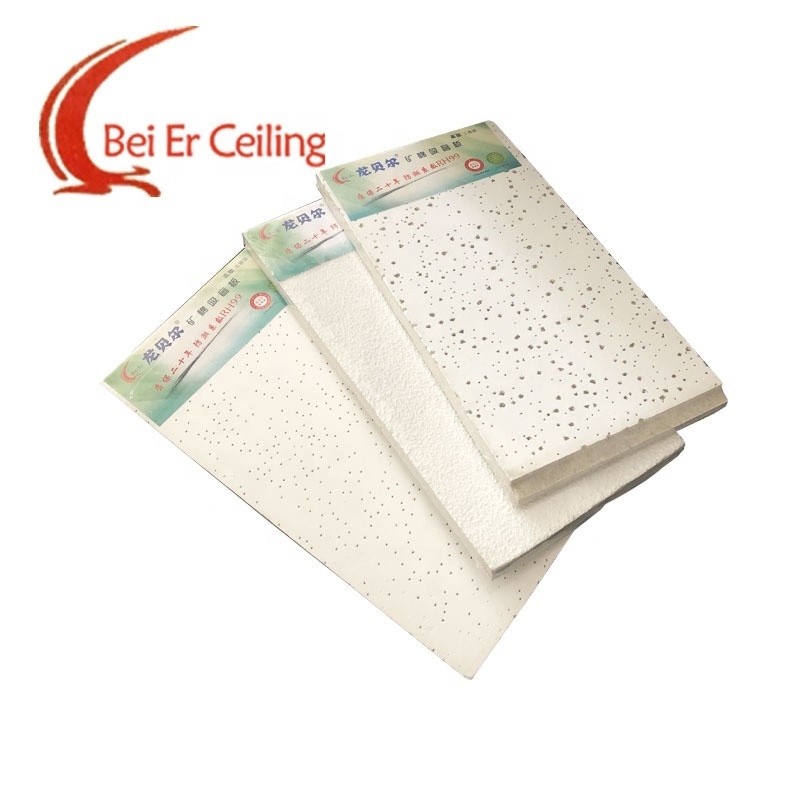 Beihua Factory Ceiling Panel False Ceiling Material 600x1200 Acoustic Mineral Fiber Ceiling Tiles