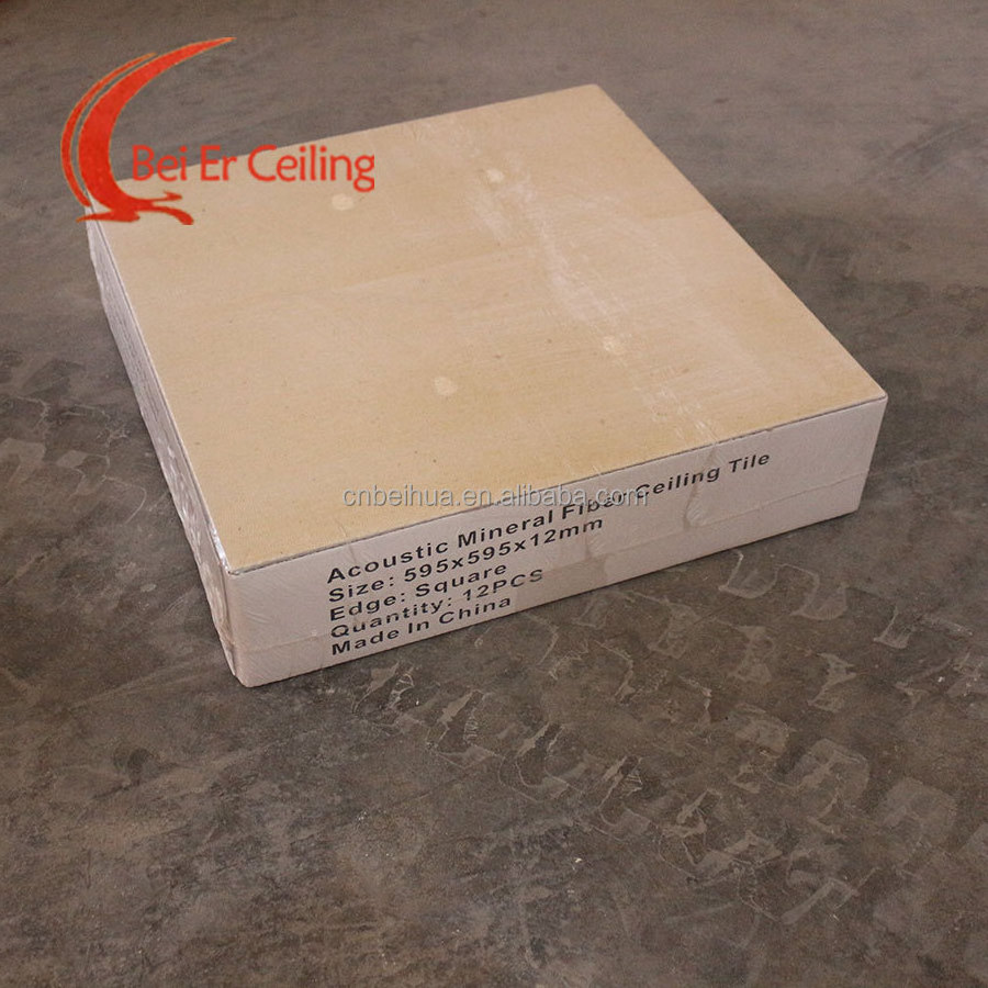 New Product Light Weight 2X4 Mineral Fiber Board And Grid Acoustic Perforated Mineral Wool False Ceiling Tiles