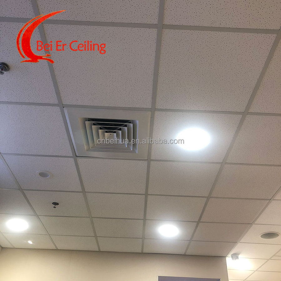 New Product Light Weight 2X4 Mineral Fiber Board And Grid Acoustic Perforated Mineral Wool False Ceiling Tiles