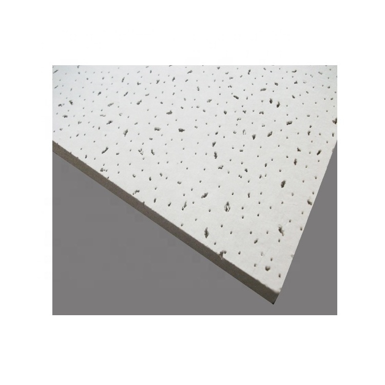 Fire and moisture resistant acoustic mineral wool board ceiling tiles