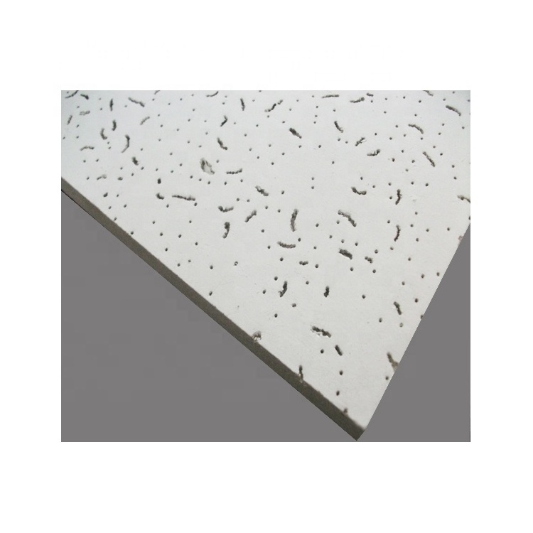 Fire and moisture resistant acoustic mineral wool board ceiling tiles