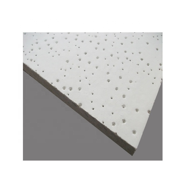 Fire and moisture resistant acoustic mineral wool board ceiling tiles