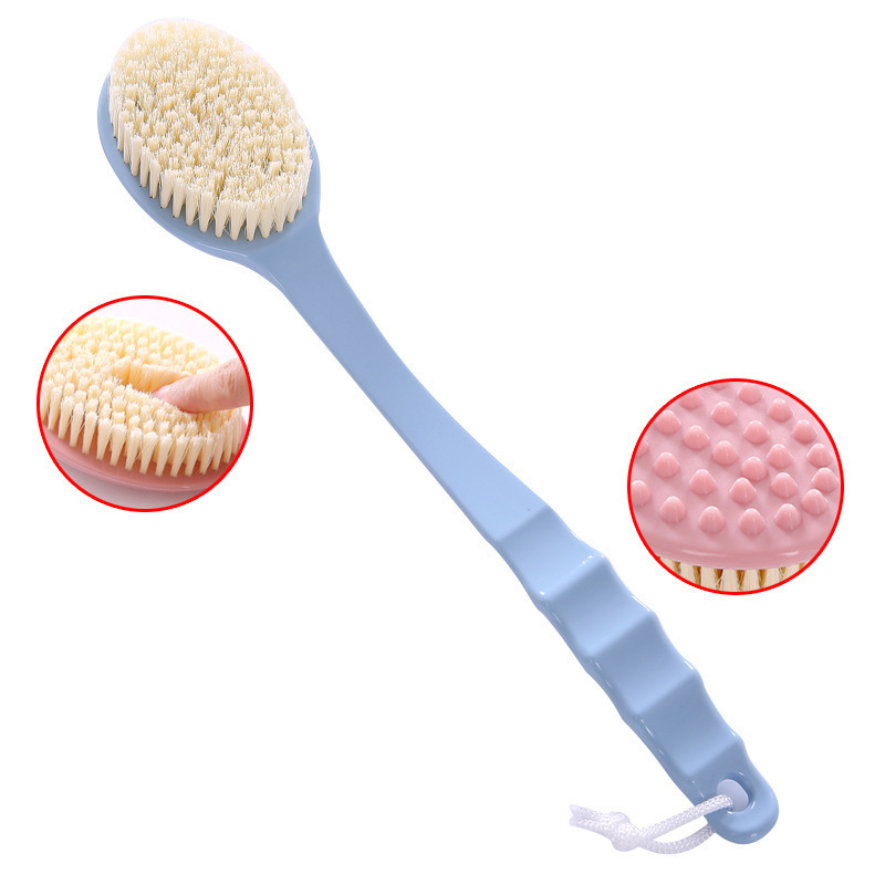 Bath Sponges Shower Exfoliation Brush Soft Silicone Bath Body Brush Foot Scrubber with Handheld