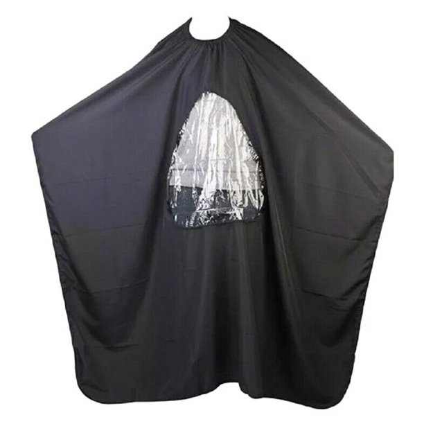 Custom logo hairdressing cape design Black salon cape hair cutting barber cape with buttons