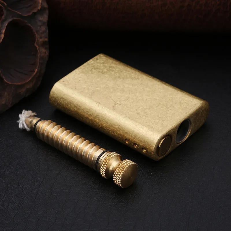 New Original Zorro Pure Copper Match Retro Kerosene Oil Cigarettes Lighter Pull Ignition Fire Smoking Tool Gift for Boyfriend