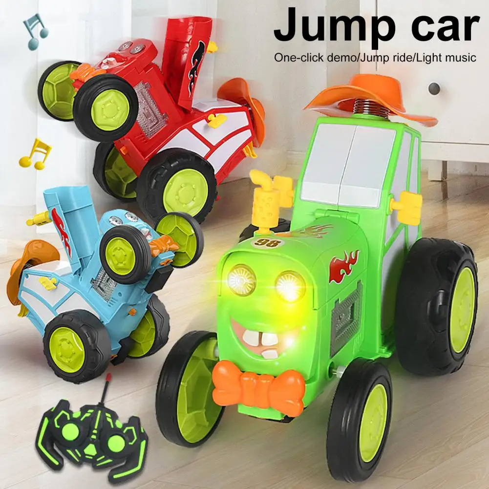 Remote Control Stunt Car with Lights Music Fun Kids Toy Crazy Dance Moves Swinging Action Elastic Tires Perfect Gift for Kids