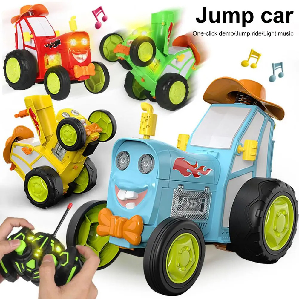 Remote Control Stunt Car with Lights Music Fun Kids Toy Crazy Dance Moves Swinging Action Elastic Tires Perfect Gift for Kids