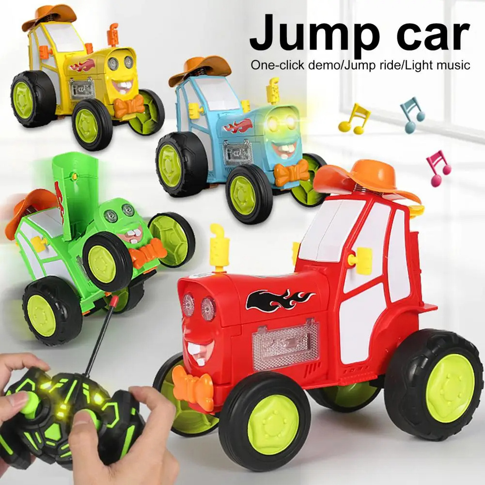 Remote Control Stunt Car with Lights Music Fun Kids Toy Crazy Dance Moves Swinging Action Elastic Tires Perfect Gift for Kids