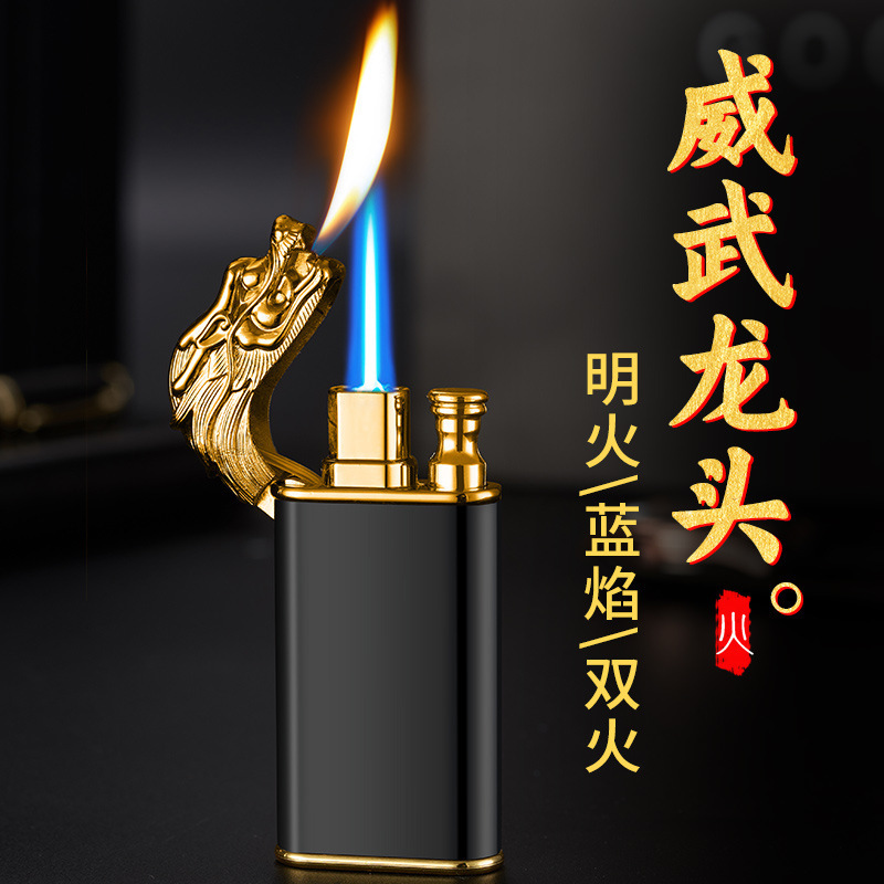 Custom High Classic Support Customize Logo Refillable Windproof Single Jet Flame Torch Cigar Lighter