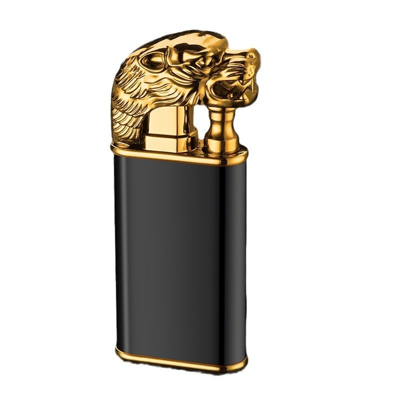 Custom High Classic Support Customize Logo Refillable Windproof Single Jet Flame Torch Cigar Lighter