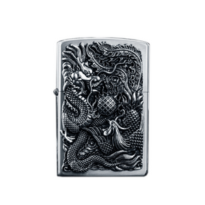 Lighter creative personality relief stamp dragon Phoenix Chengxiang wheel kerosene lighter