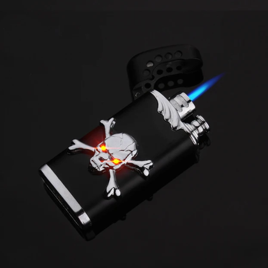 New Creative Gift Lighter Metal Windproof Gas Blue Flame Spray Gun Butane Torch Lighter Cigarette Pipe Lighter Personality