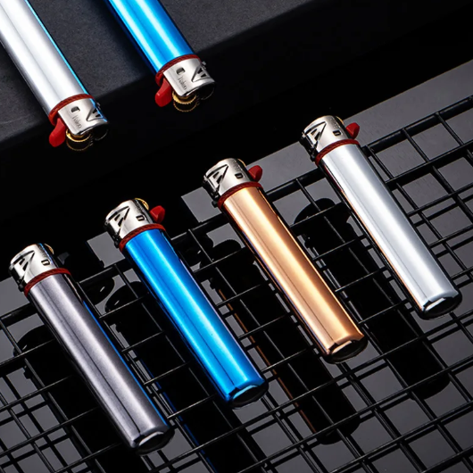 Butane Jet Gas Lighter Cylindrical Inflated Grinding Wheel Cigarette Lighters Smoking Accessories Cigar Tool Men's Gift