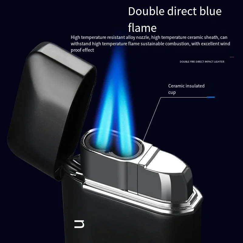 Mini Personality Torch Lighters Inflatable Gas Lighter Multi-purpose Windproof Butane Gas Lighter Smoking Accessories mens Gifts