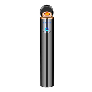 Mini Cylindrical Fingerprint Sensor Long Bar Cigarette Lighter Rechargeable Electric Lighter Smoking Accessories Gadgets For Men