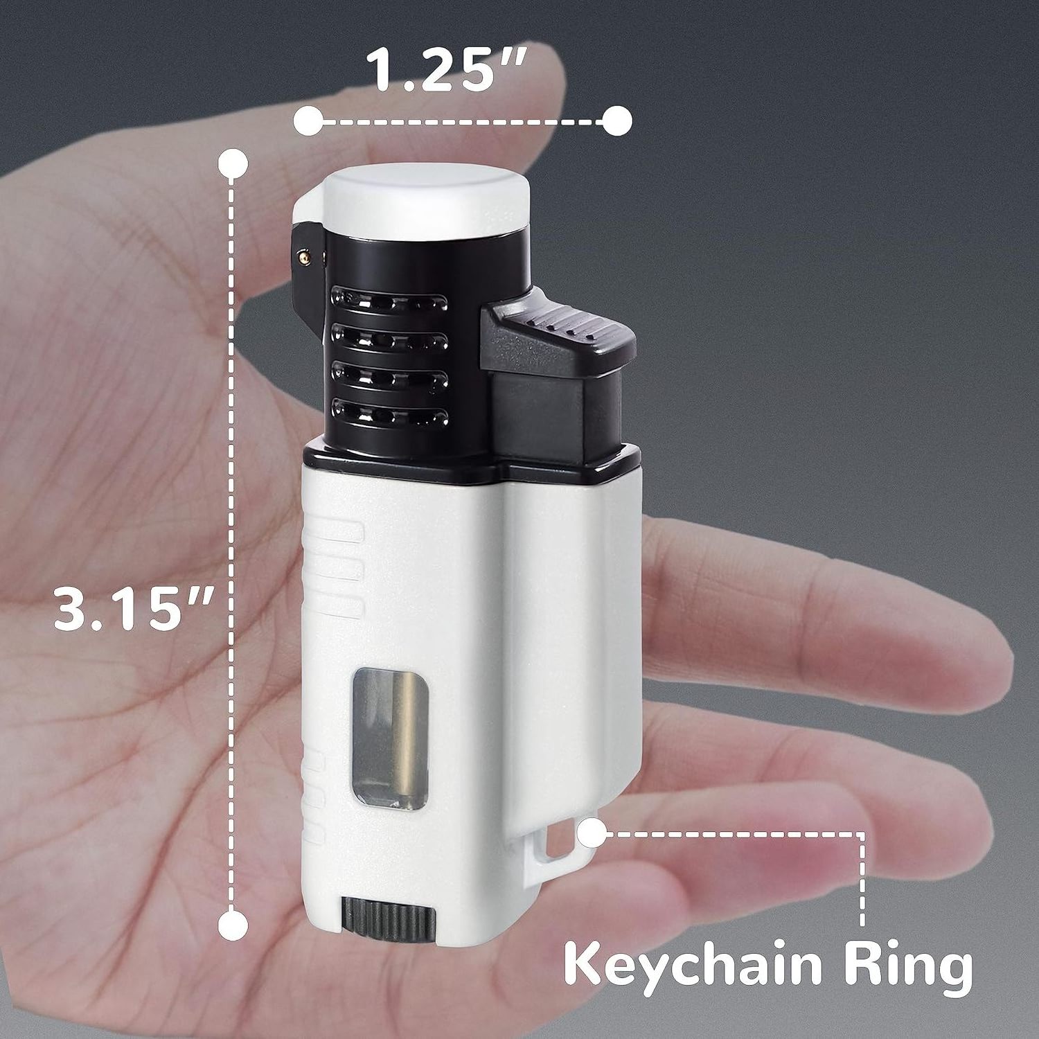 Custom Torch Lighter Triple 3 Jet Flame Adjustable Windproof Refillable Butane Gas Lighter Fuel Visible Pocket Lighter